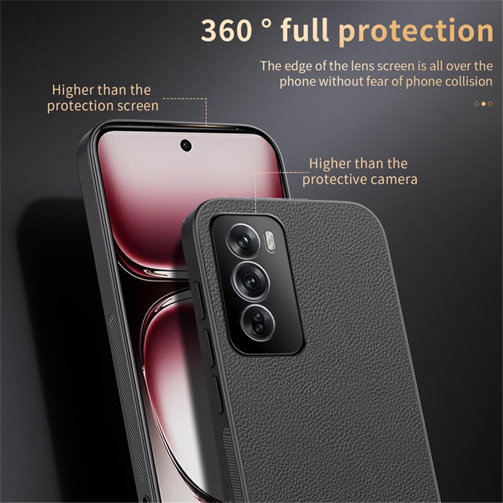 Luxury Business Leather Soft Frame Magnetic Cover For OPPO Reno12 Pro Reno 12 Pro 5G Phone Cases Capa
