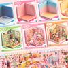 6/8in1 Kawaii Traumhaus 3D Cartoon Miniatur Szene Stickerbuch DIY Scrapbooking Stapelspiel Sticker Kinder Festival Geschenk
