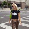 European and American women's clothing summer ins new printed letter short-sleeved street fashion versatile top women