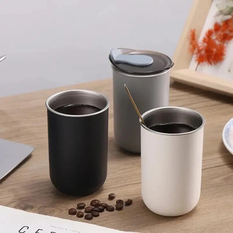 1PCS Stainless Steel Thermos Coffee Cup Mug Simple Insulated Coffee Mug Thermal Bottle Heat-resistant Thermos Mug Drinkware