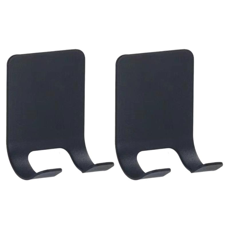 

Stainless Steel Drillless Bathroom Razors Holder Wall Mounted Hook For Shaver Organizers Waterproof Rustproof Bath Storage Solution чорний