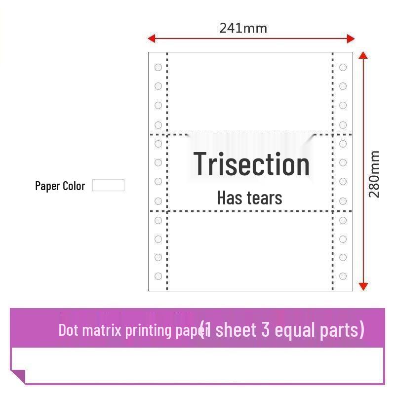 Multi-Part Dot Matrix Printer Paper: Single to Five-Part for Receipts & Delivery Notes.