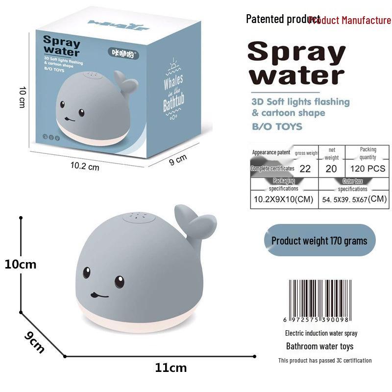 Infant Bath Toys: Whale, Frog, and Crocodile Water Sprinkler Set