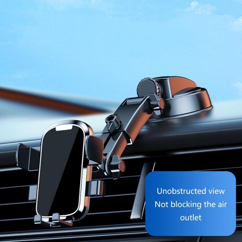 Phone Mount for Car Stable and Flexible Suction Cup Dashboard Windshield Cellphone Holder Navigations Stand