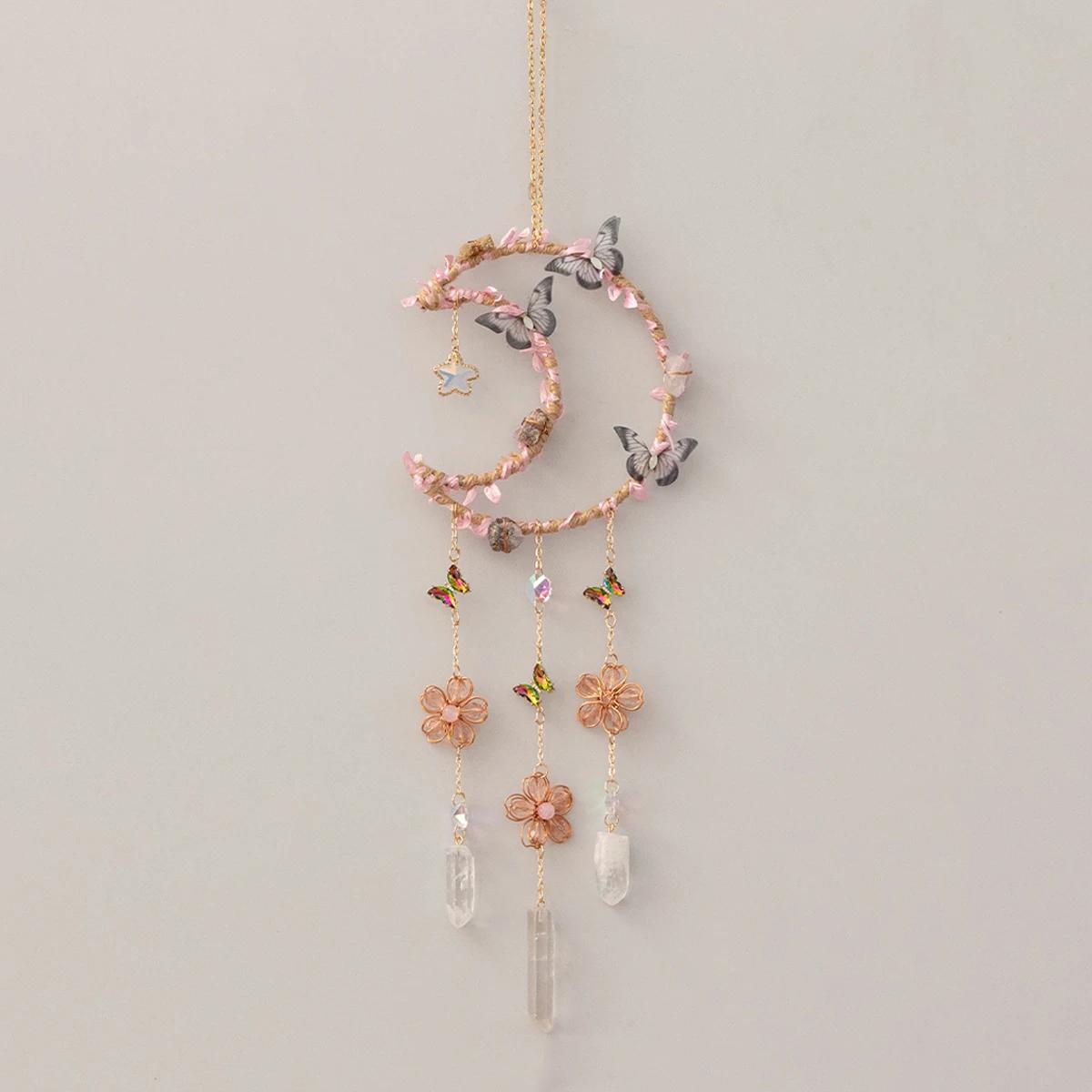 

Crystal Stone dream catcher Wind Chime Prism Suncatcher Rainbow Catcher Maker Light Catcher Home Decorations Bedroom Decor