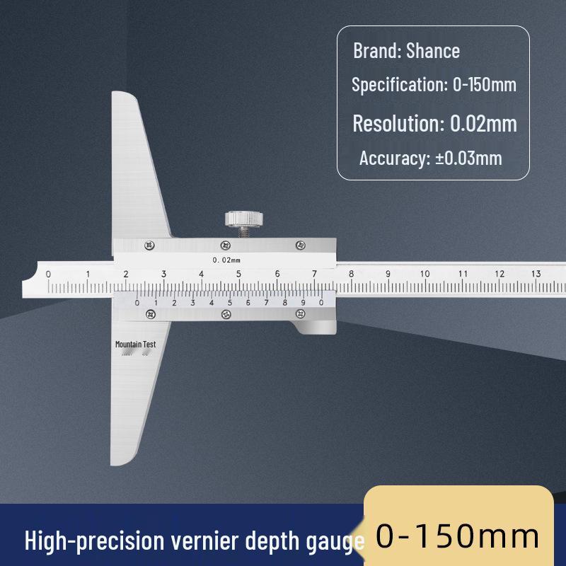 Shan Ce Single Hook Vernier Depth Gauge, 0-150/200/300mm