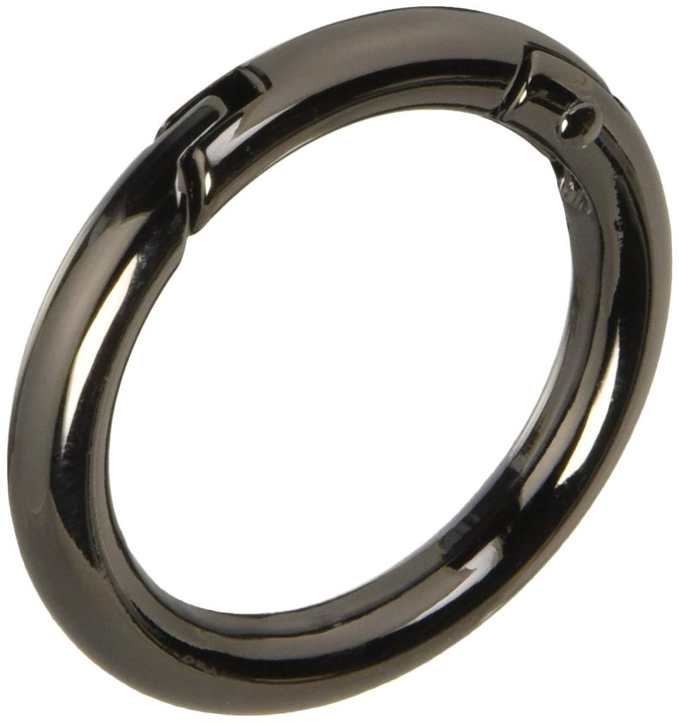 Nippon Chuko NBK Round Carabiner, 47mm, Black Nickel, Pack of 4, S27-303