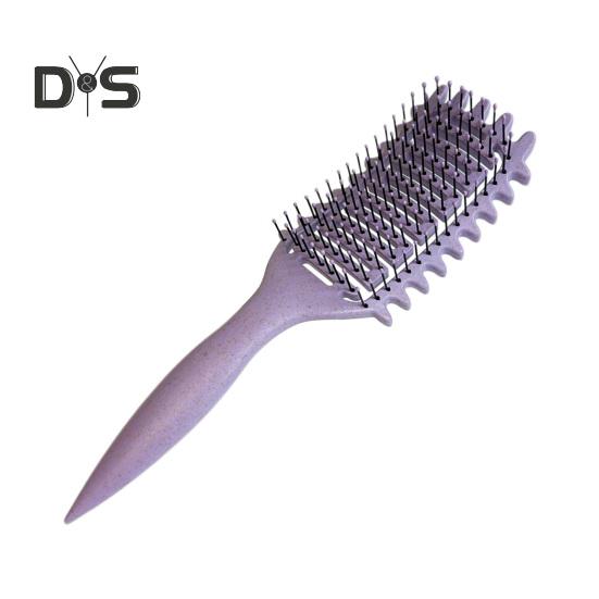 

Щетка для волос с мягкой щетиной, массажная для кожи головы, женская вентилируемая расческа для вьющихся волос, расческа для укладки волос, парикмахерский инструмент для девочек фиолетовый