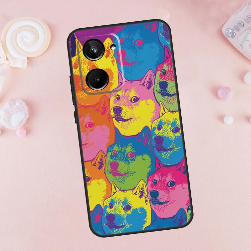 DOGE MEME Shiba Inu Hund Für Realme 12 11 10 9 Pro Plus C67 C55 C53 C35 C33 C30 C25s C21Y C15 GT Neo5 GT3 GT5 Hülle