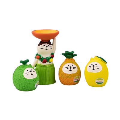 Zakka Japan Lemon Cat Japan Decoration Bookshelf Decoration Collectible Home Decor Resin Craft Japan Ornaments Scene Decoration