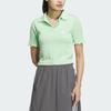Adidas Knit Polo Shirt With Small Embroidered Logo Women Tops Light-Green JC7859