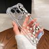 Simple White Flower Pattern Transparent Phone Case Suitable for iPhone 17 16 15 14 13 12 11Pro/Max/Plus Anti Drop and Shockproof