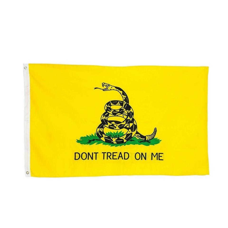 Gadsden Flag Don't Tread On Me Schlangenflagge 2x3ft 3x5ft Langlebige Polyester Druckfahne Innen Außen Garten Wandbehang Dekor