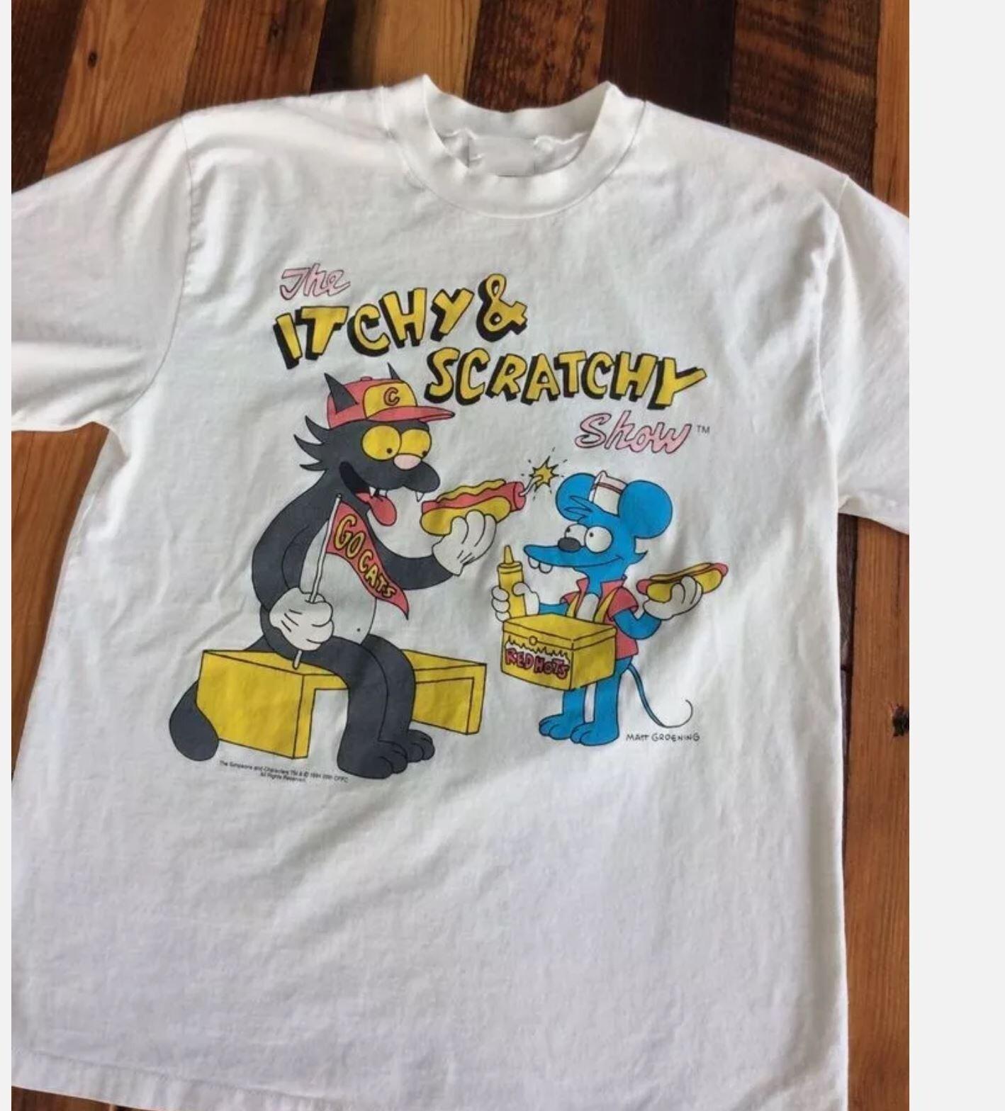 The Simpsons-Itchy & Scratchy Show T-shirt Unisex Tee S-5XL XXL