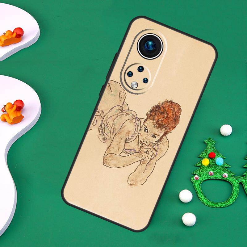 Egon Schiele Case For Honor Magic 7 Pro 6 5 50 70 90 200 Lite X9b X9a X8a X8b X7a X6a X8 X9 X9c Cover