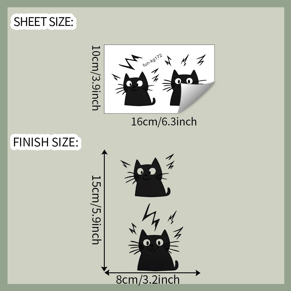 

Два мультяшных маленьких черных котенка используются для украшения выключателей в спальне и гостиной домашними настенными стикерами на фоне. fun-kg172