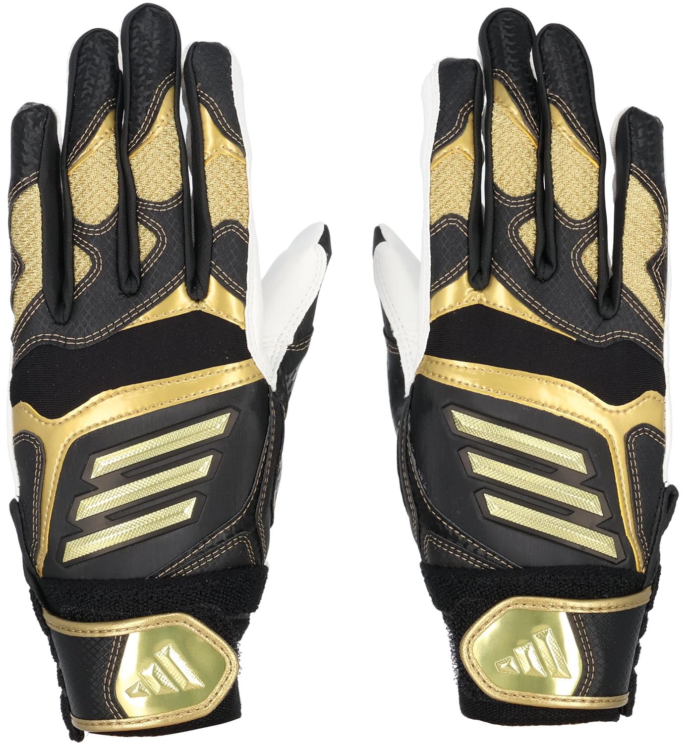 

adidas Baseball Batting Black and Gold JM LBG904 Gloves, 51, Junior, (1982),