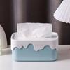Rectangular Tissue Box Holder with Lid Large Capacity Universal Fit Tissue Container Car Napkin Holder Case