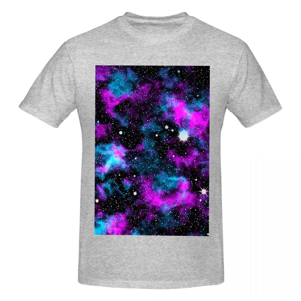 100 Cotton Purple And Blue Galaxy Tshirt Unisexs Fashion Oversized T Shirt Unisex Crew Neck Summer Shirts Tops S6xl