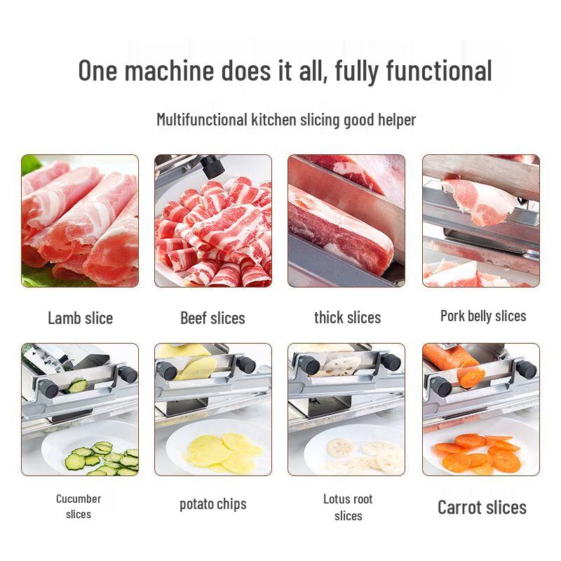 Stainless Steel Manual Frozen Meat and Food Slicer