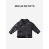 French Arielle De Pinto2026 New Spring and Autumn Style Boys' Motorcycle Style Lapel Zipper Jacket