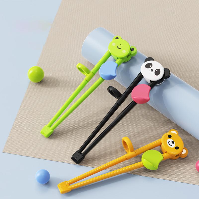 For Children Cartoon Animal Chopsticks Cute Bear Panda Elementary Learning Chopstick Baby Kids Training Tableware Food Sticks