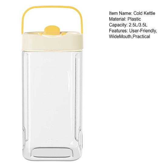 Cold Brew Pitcher with Spigot 2.5/3.5L Large Capacity Plastic Fruit Infuser for Juice