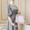 [mauve] Belt Design 2-Way Handbag, Small (Light Gray)