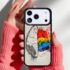 Human Brain Art Phone Case for iPhone 17 16 15 14 13 Pro Max Back Cover for 12 11 Pro Coque