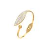 European-American Fashion Rhinestone Titanium Steel Bracelet - Non-Fading Stainless Steel, Simple Open Design.
