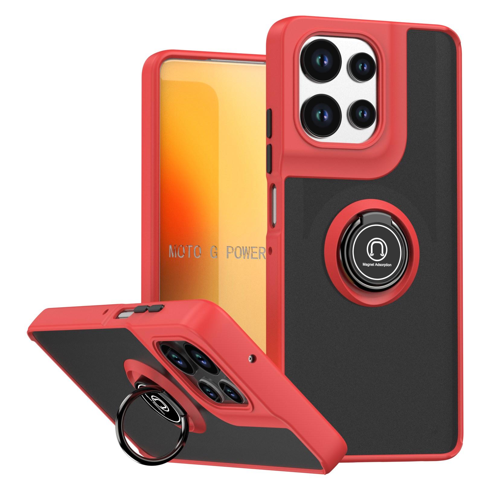 

Ударопрочный бронированный чехол для Motorola Moto G PLAY Moto G POWER Магнитный держатель подставка Жесткая задняя крышка из поликарбоната Moto G POWER 2025