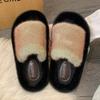 Flats Women Platform Slippers 2025 Winter Fluffy Casual Shoes Fashion Elegant Slingback Flip Flops New Trends Designer Zapatos