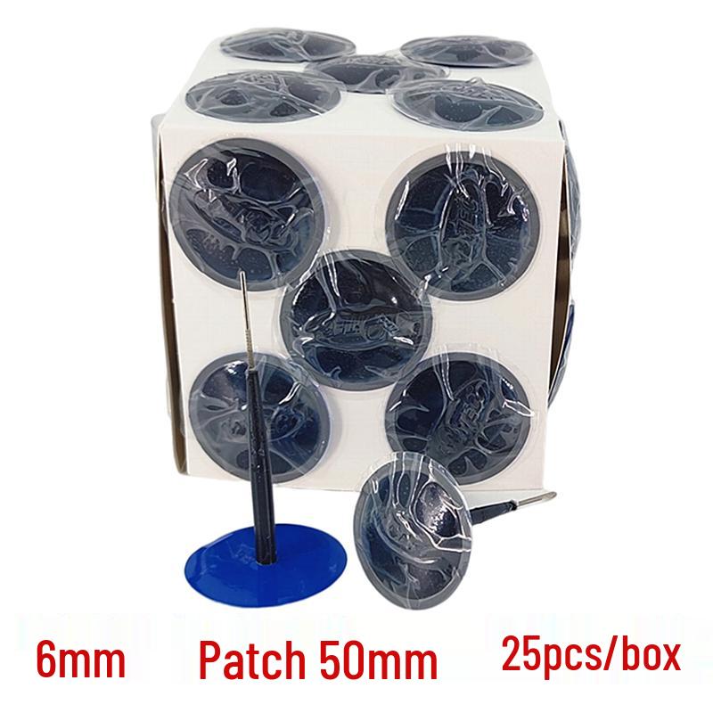 Mushroom Nail Tire Repair Plug & Patch Set for Vacuum Tires (3mm, 4.5mm, 6mm)