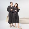 Unisex Thick Coral Fleece Bathrobe Men Women Plus Size Sleepwear Robe Winter Home Use