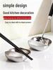 Stainless Steel Kitchen Rack: Anti-Scalding, Heat-Resistant Ladle, Spatula & Pot Lid Holder.