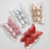 3PCS simulation double layer sequin feather butterfly pendant Christmas tree decoration pendant combination set  embellishment