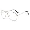 Unisex Retro Big Round Metal Frame Clear Lens Glasses Eyeglasses Spectacles