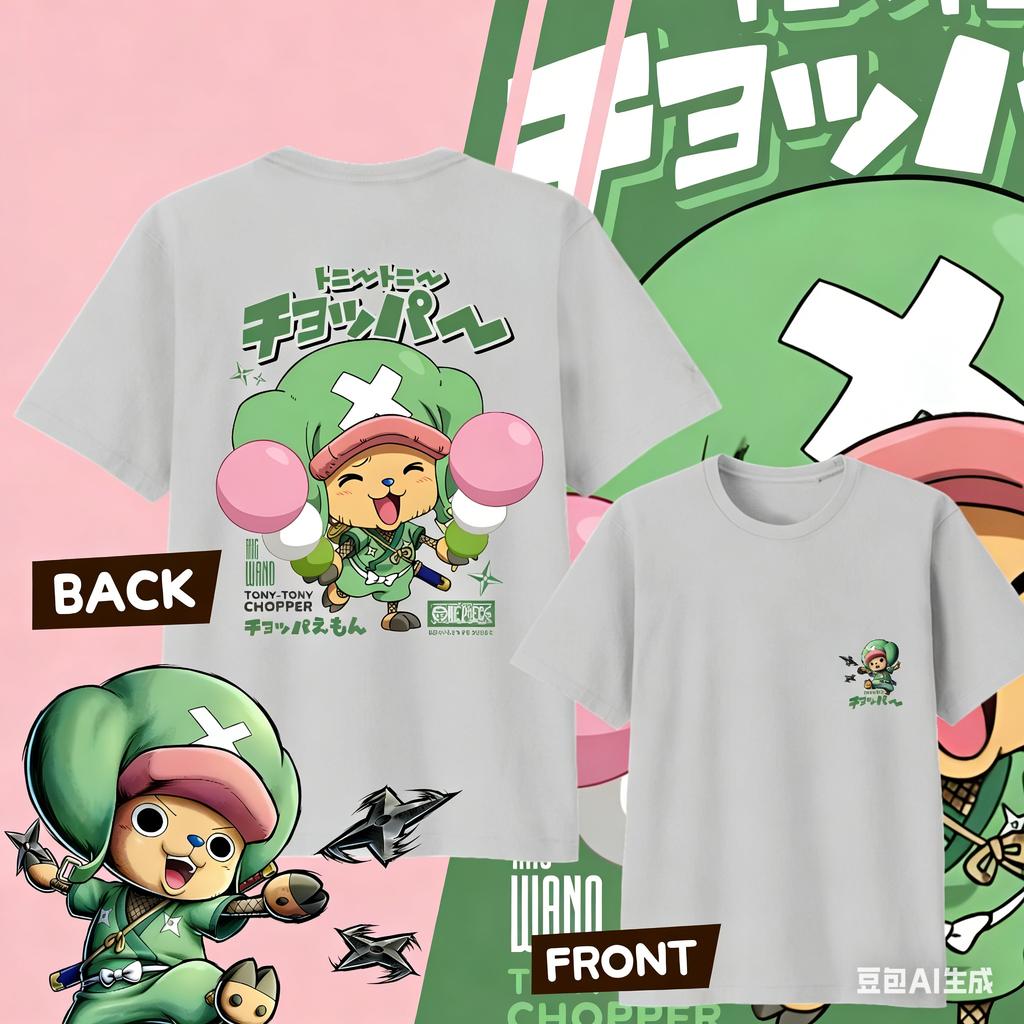 Anime One Piece Tony Tony Chopper Cotton Tshirt 2026 Summer KidsUnisexsWomens Fashion Casual Short Sleeved Tshirt Streetwear