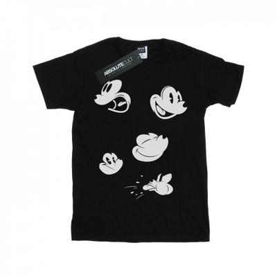 Girls Mickey Mouse Faces Cotton T-Shirt