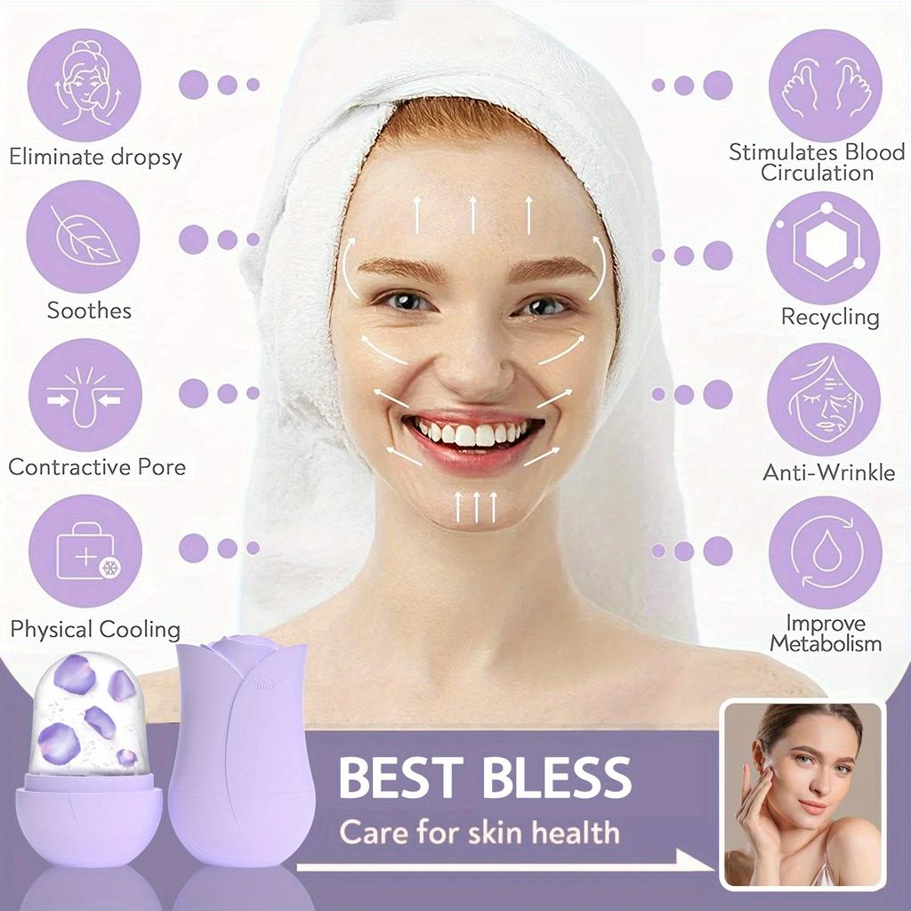 Silicone Ice Mold Facial Rollers Care Tools Massager for Face Eyes Neck Relieve Fine Lines and Wrinkles Beauty Skin Care Gifts