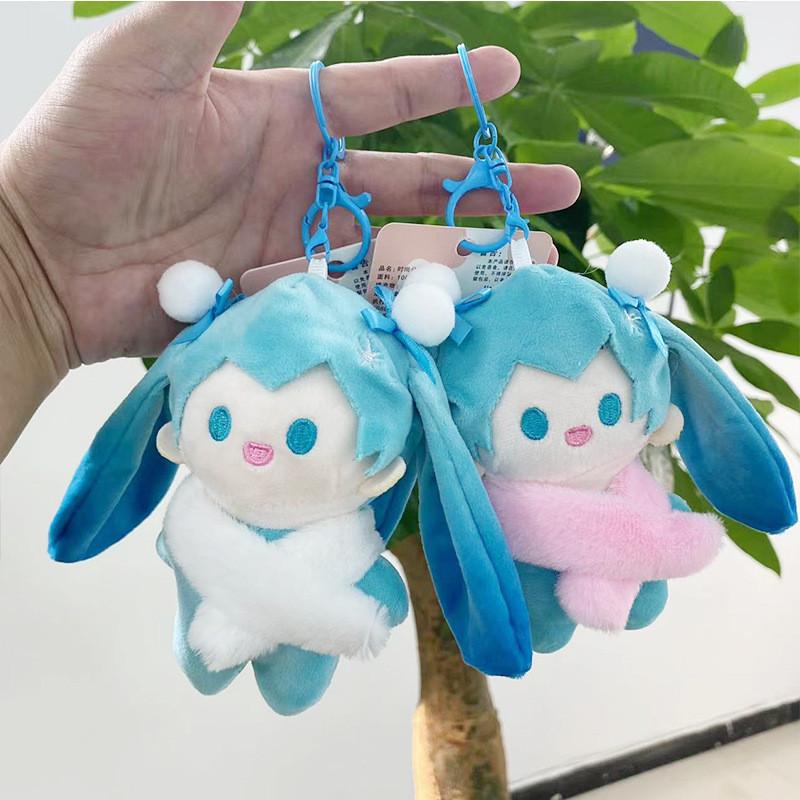 Plush Lovely Hatsune Miku Keychain Doll Soft Pp Cotton Filling Ideal For Accessories Cute