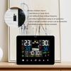 Sunrise Sunset Weather Station Multi-Function Alarm Clock with Thermometer Hygrometer Touch Screen and Wireless Sensor