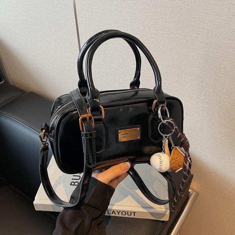 Retro bowling handbag bag women's new high-end shoulder bag fashion commuter messenger bag