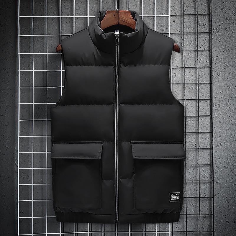 Vest Large Size Men Winter Feather Cotton Stand Collar Men's Thick Waist Coat