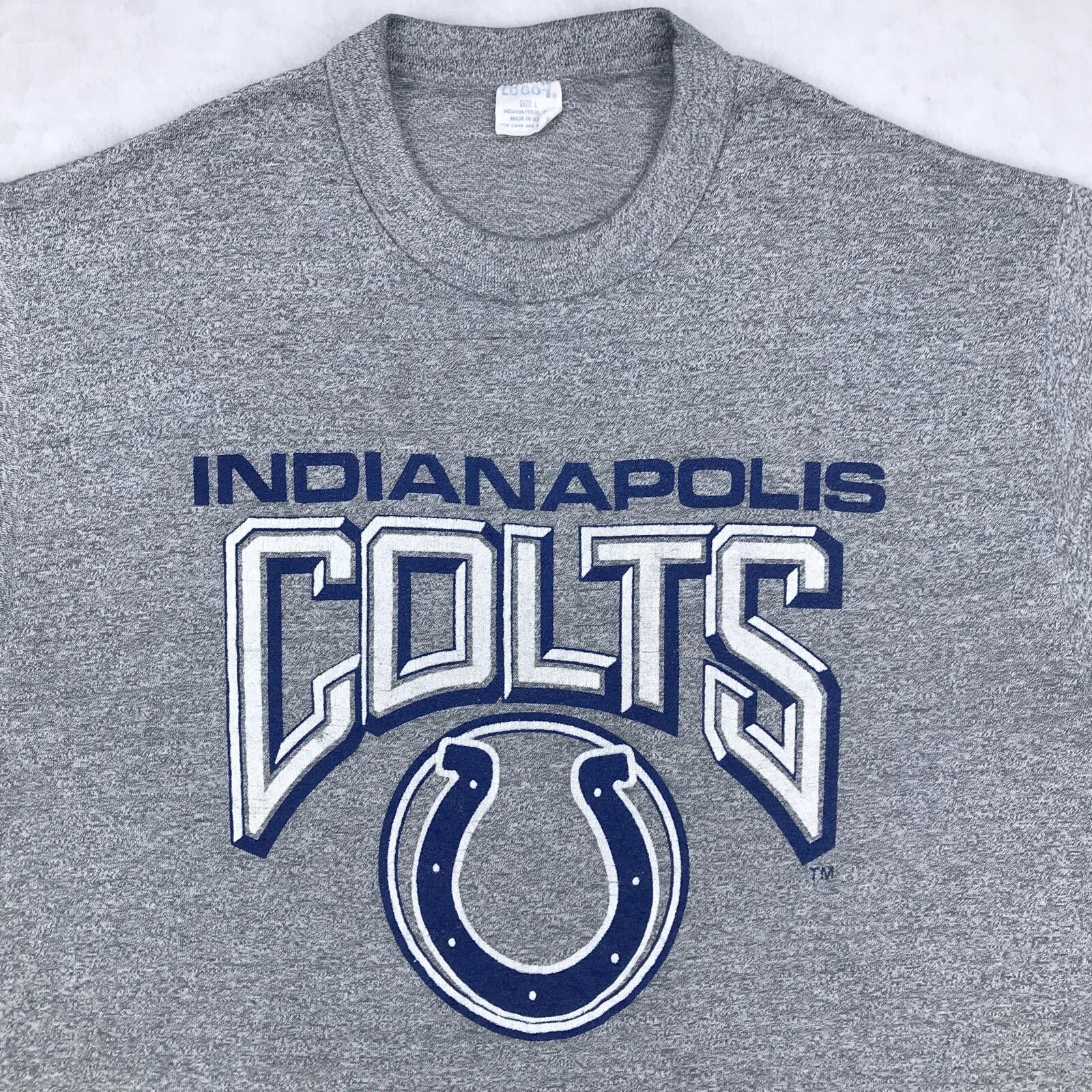 

vintage 80s INDIANAPOLIS COLTS LOGO 7 single stitch T-Shirt SMALL nfl football S