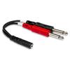 Hosa Y-Kabel Stereo Mini Buchse auf Mono Klinke Stecker x 2 YMP-434
