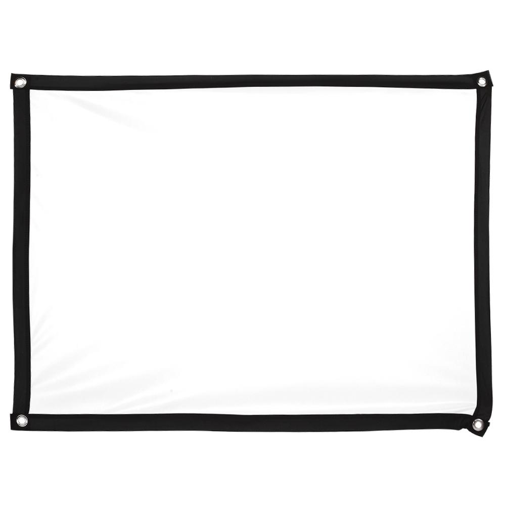 4:3 Thickened 100% Polyester Portable Foldable White Soft Projector Screen Curtain
