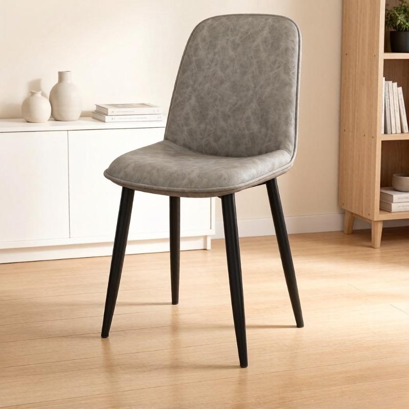 Nordic Soft Leather Backrest Dining Chair, Minimalist High-end Multifunctional Household Chair