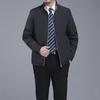 Autumn and Winter New Fashion Loose Stand-collar Jacket Men's Middle-aged Jacket Thin Business Casual Jacket Men