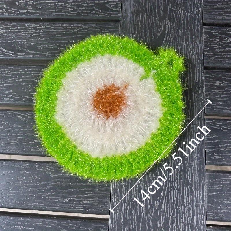 5Pcs Cartoon Fruit Shaped Cleaning Scrubber, Acrylic Kitchen Dish Sponge Scrubber, Household Dish Washing Cleaning Sponge Set